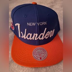 Mitchell & Ness Blue and Orange New York Islanders Snapback Hat